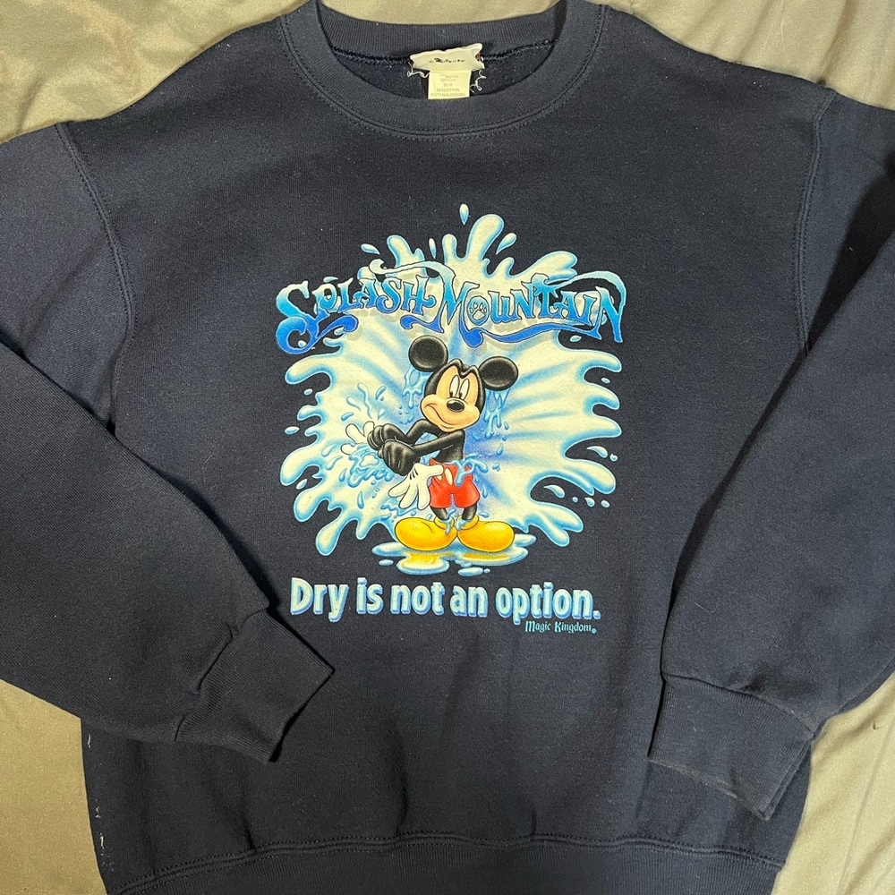 Vintage Disney‎ Splash Mountain Youth Crewneck Mickey Magic Kingdom Rare